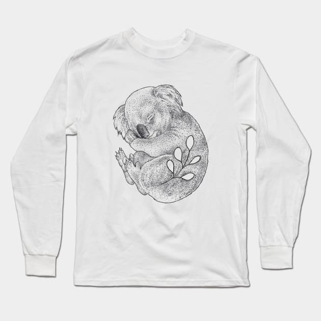 Hold on tight, Koala Long Sleeve T-Shirt by Travelokapi